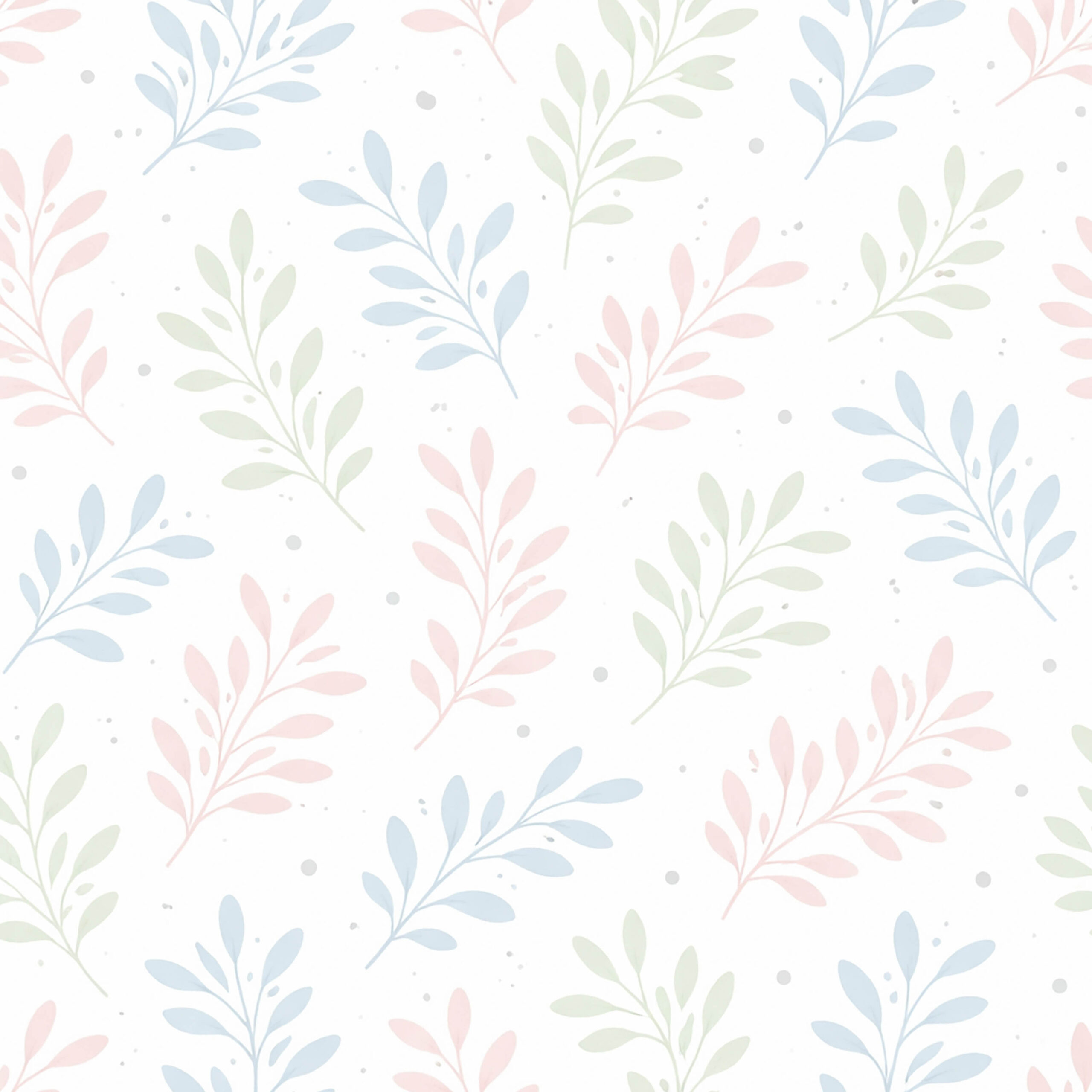 やさしいパステル葉っぱのナチュラルな植物テクスチャ背景