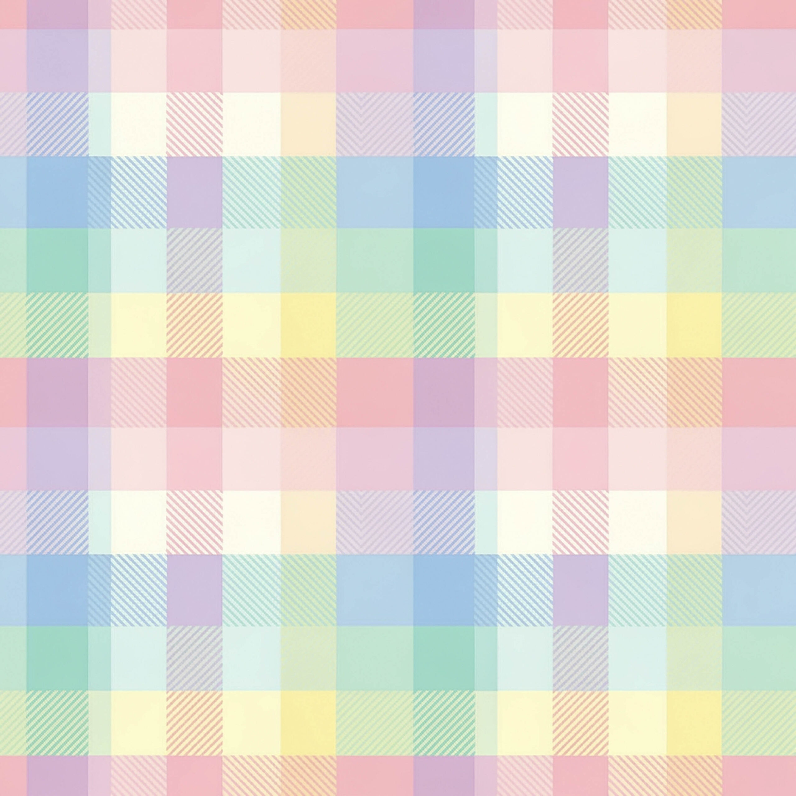 やさしい色合いのパステルチェック柄背景素材｜淡色グリッドパターン