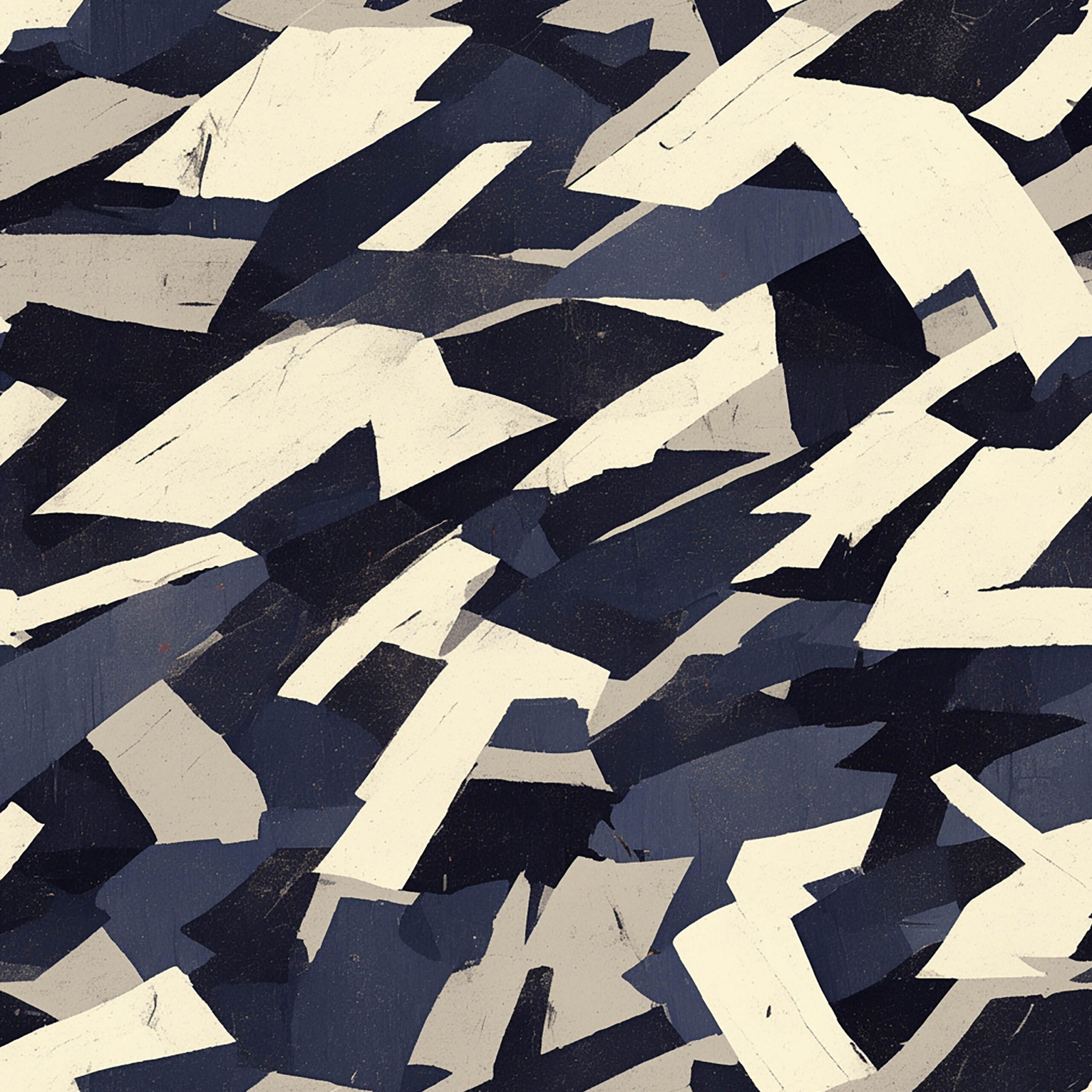 落ち着いたネイビートーンの抽象ブラッシュ背景素材 断片的で静かなストロークデザイン