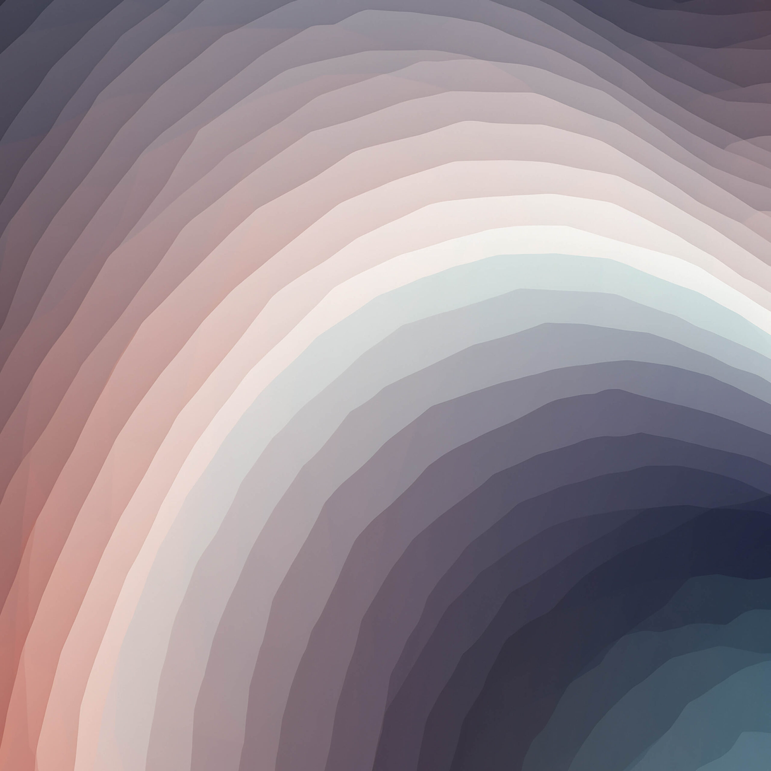 やさしいレイヤードグラデーションの抽象背景素材 淡彩ホライゾンシェードデザイン