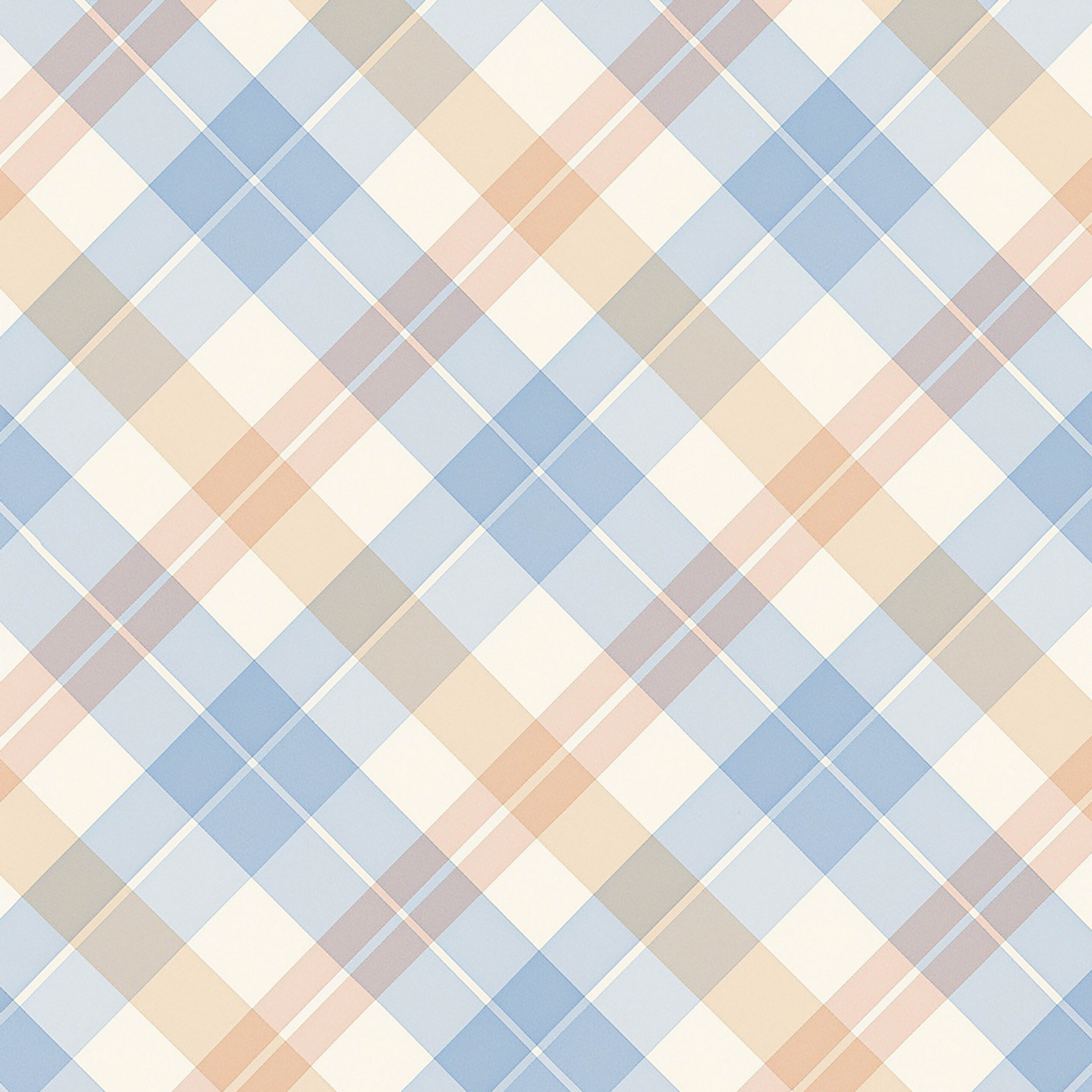 穏やかなパステルカラーのソフトなチェック柄が広がるナチュラルテクスチャ背景素材