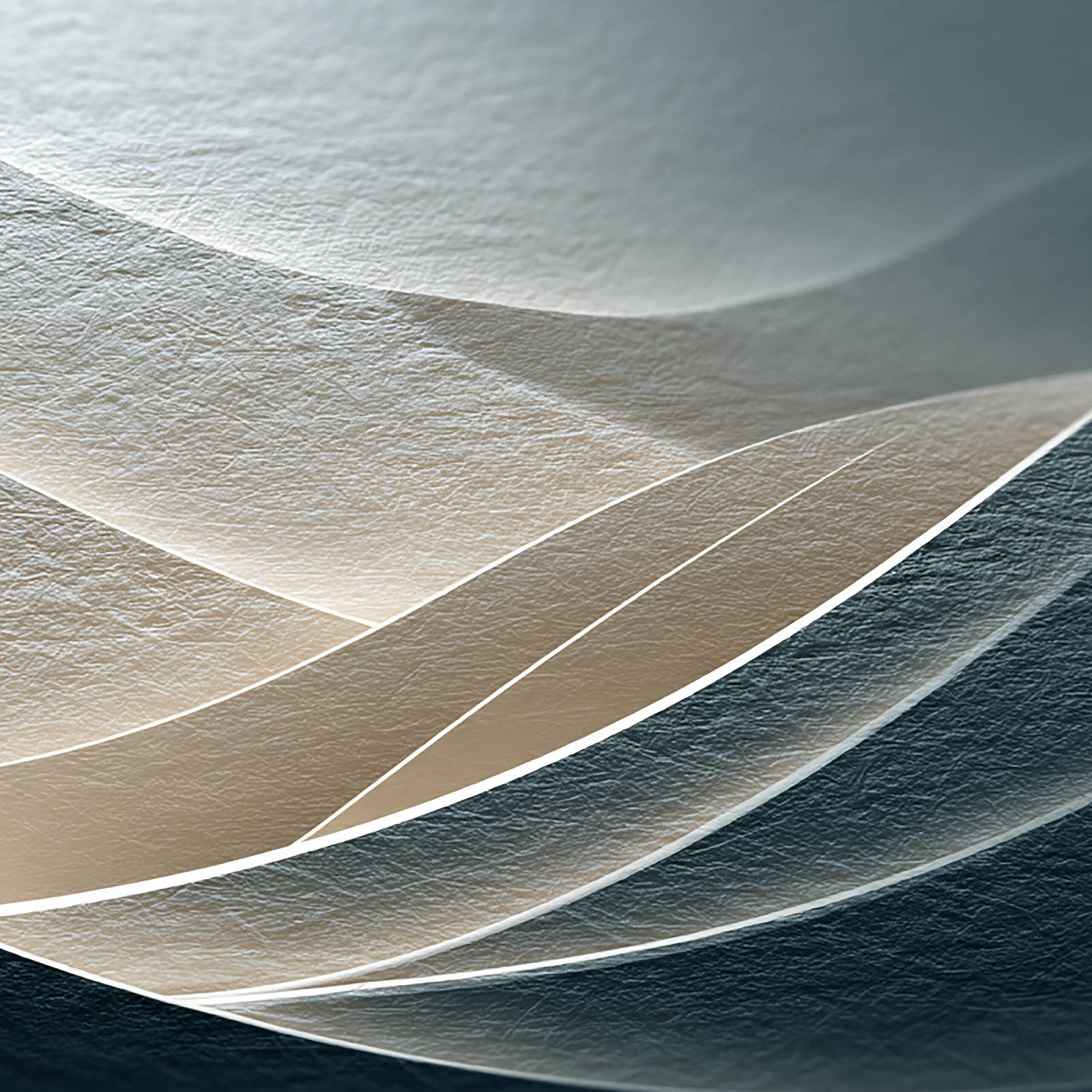 上品な重なりウェーブの立体テクスチャ背景
